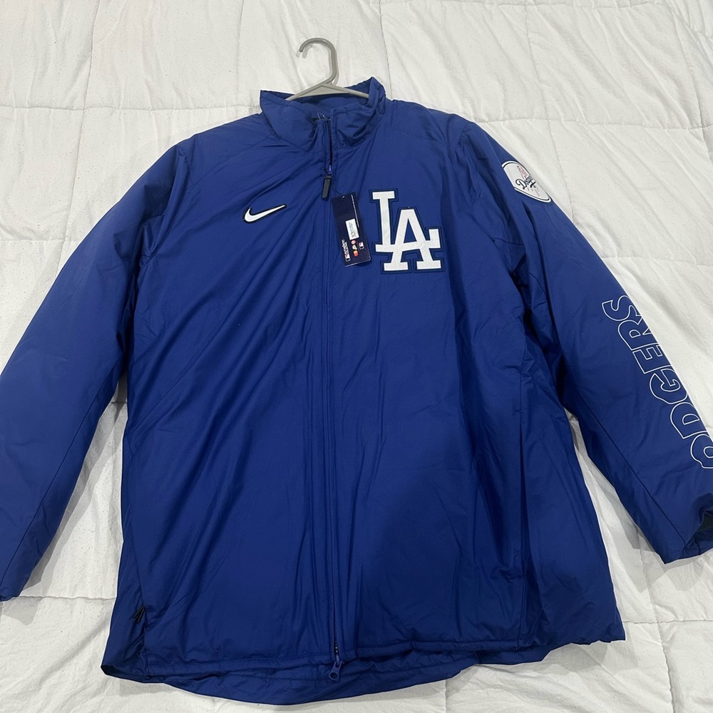 Nike LA Dodgers Royal Blue On Field Puffer Jacket
